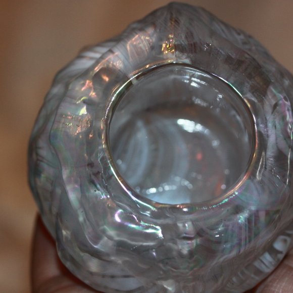 Studio Glass Iridescent Votive Tea Light Candle Holder -- Rainbow of colors - Picture 2 of 4